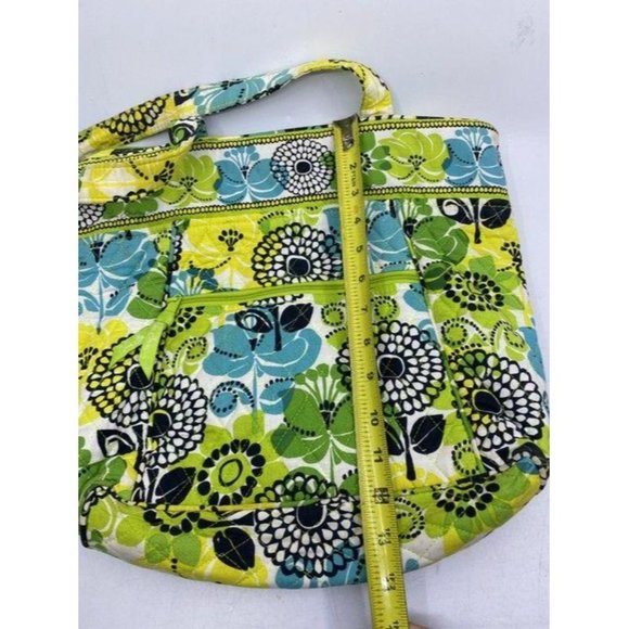 vera bradley bag quilted green blue white fabric t - Picture 3 of 7